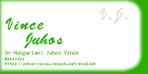 vince juhos business card